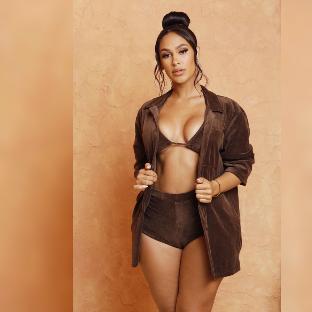 Icon Swim 3 Piece Brown swim set